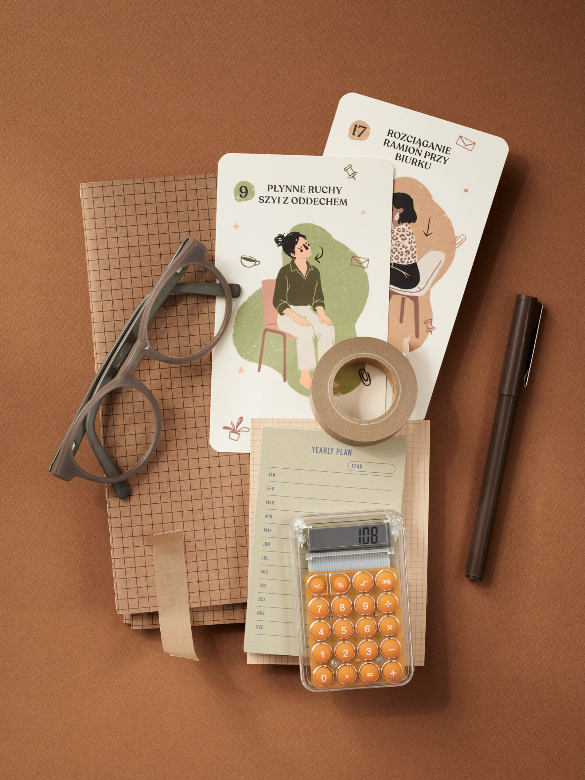 desk yoga joga przy biurku